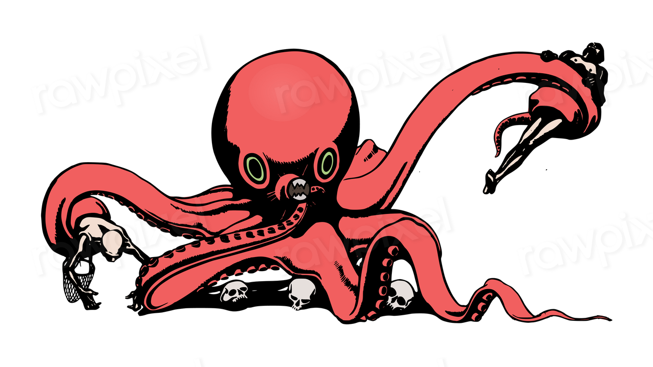 Png evil octopus clipart, transparent